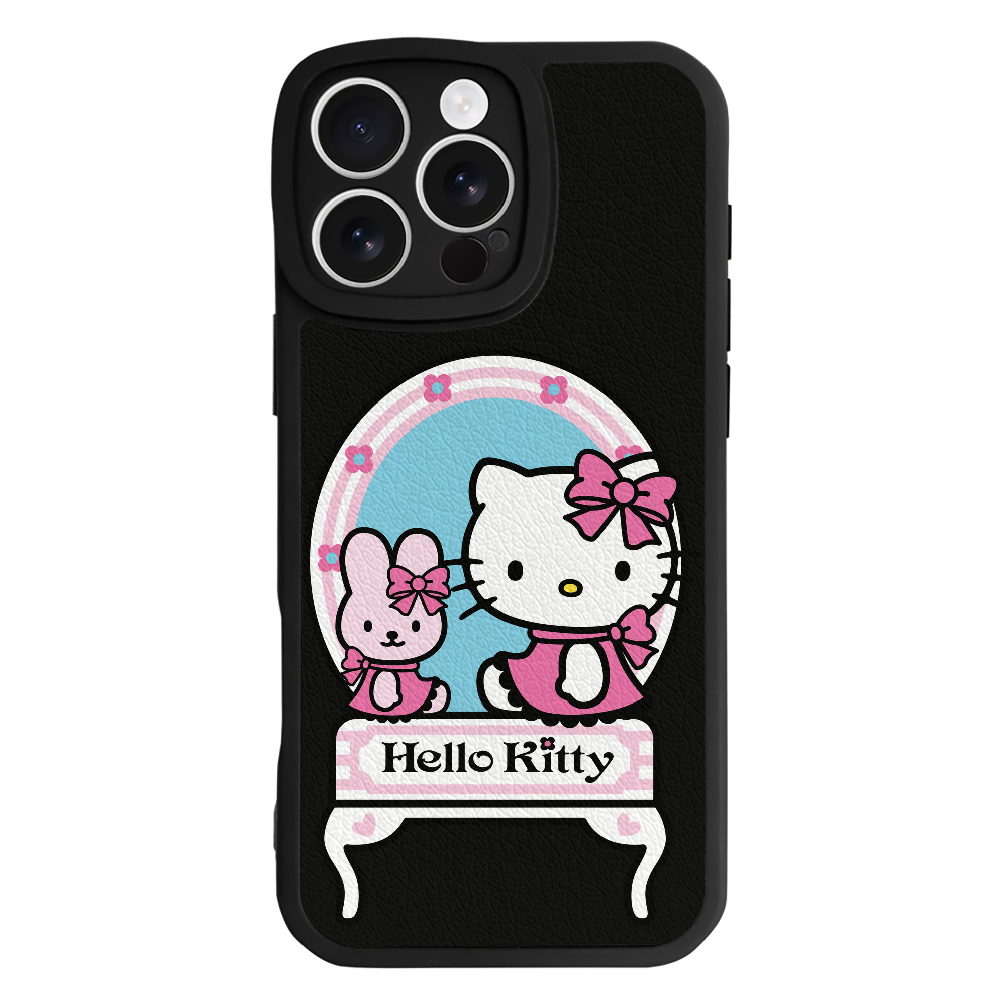 （画像用） Hello Kitty ハローキティ 【iPhone 16シリーズ対応】シリコンスマホケース（レザー調） 材質：シリコン